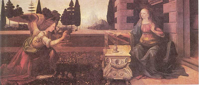 LEONARDO da Vinci Annunciation oil painting picture